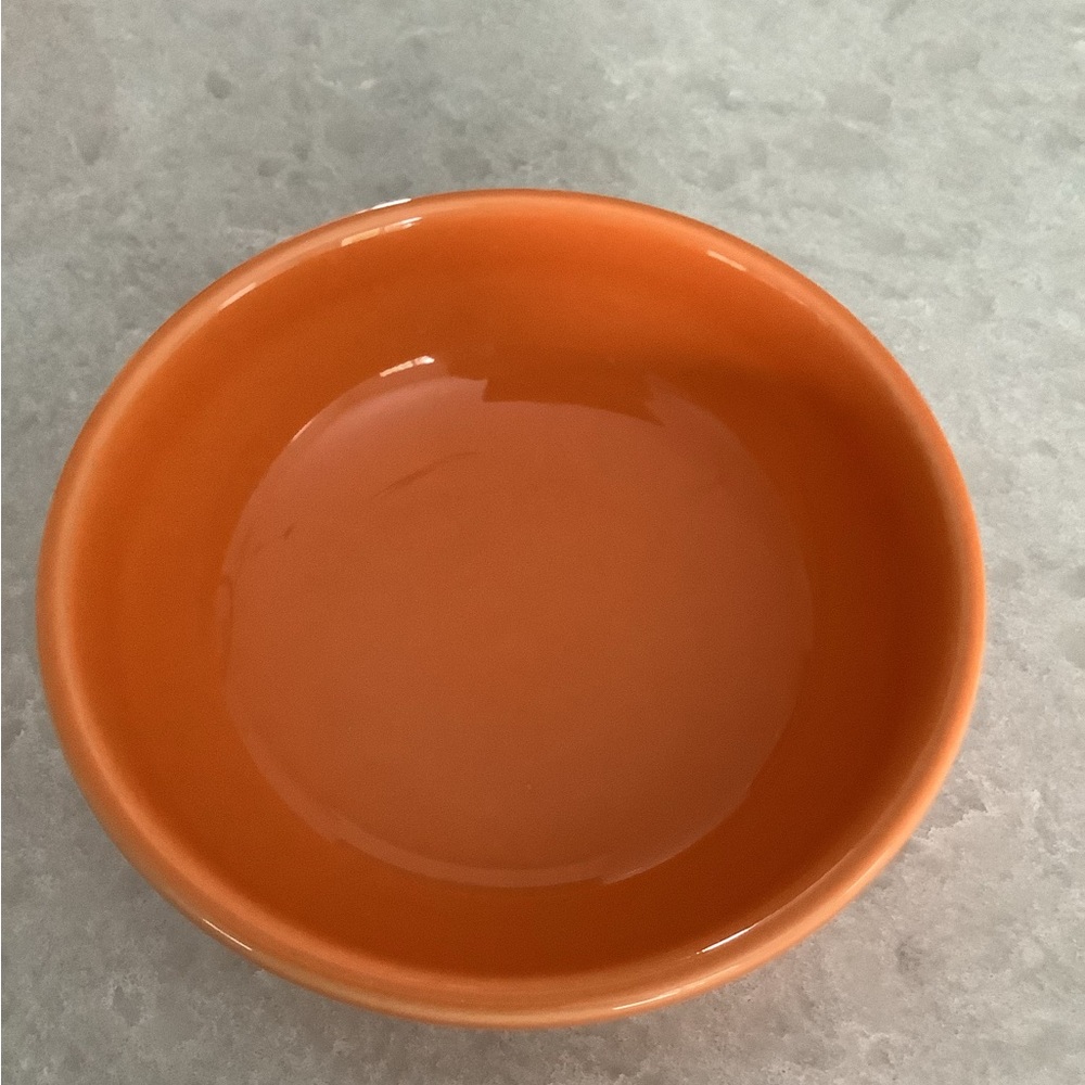 Fiesta Tangerine Orange Ceramic Bowl
5-1/2” rd